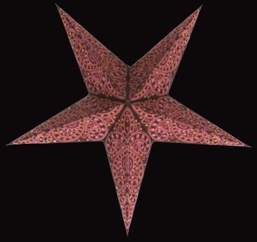 Baby Dunhill Red - Foldable glowing Paperstar with 5 points, 40 cm